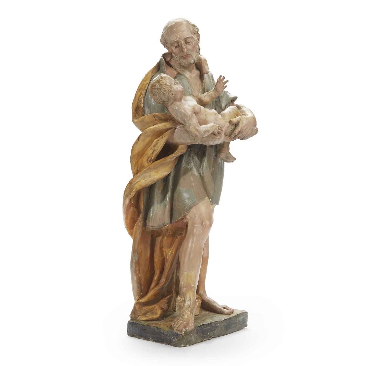 San Giuseppe con Bambino in Terracotta-photo-2