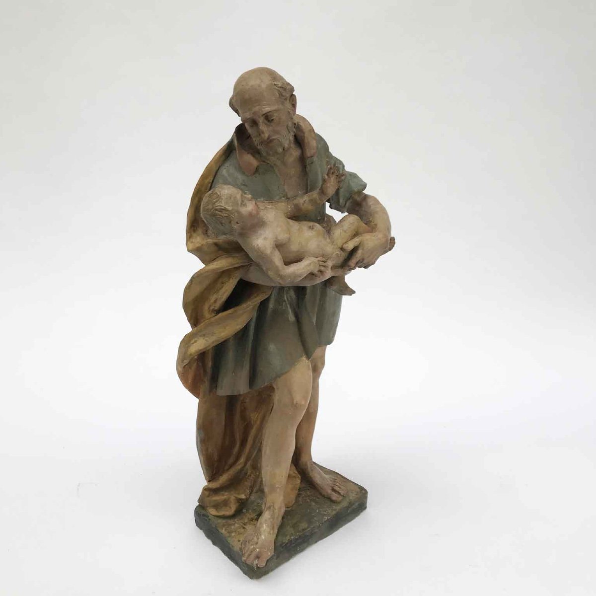 San Giuseppe con Bambino in Terracotta-photo-2