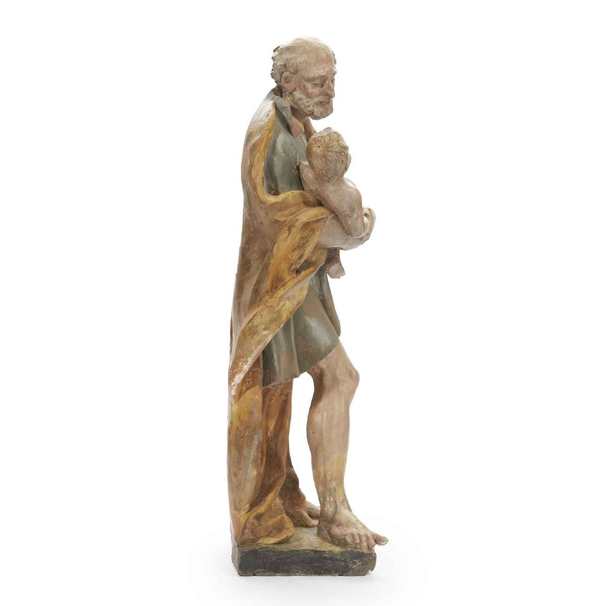 San Giuseppe con Bambino in Terracotta-photo-3