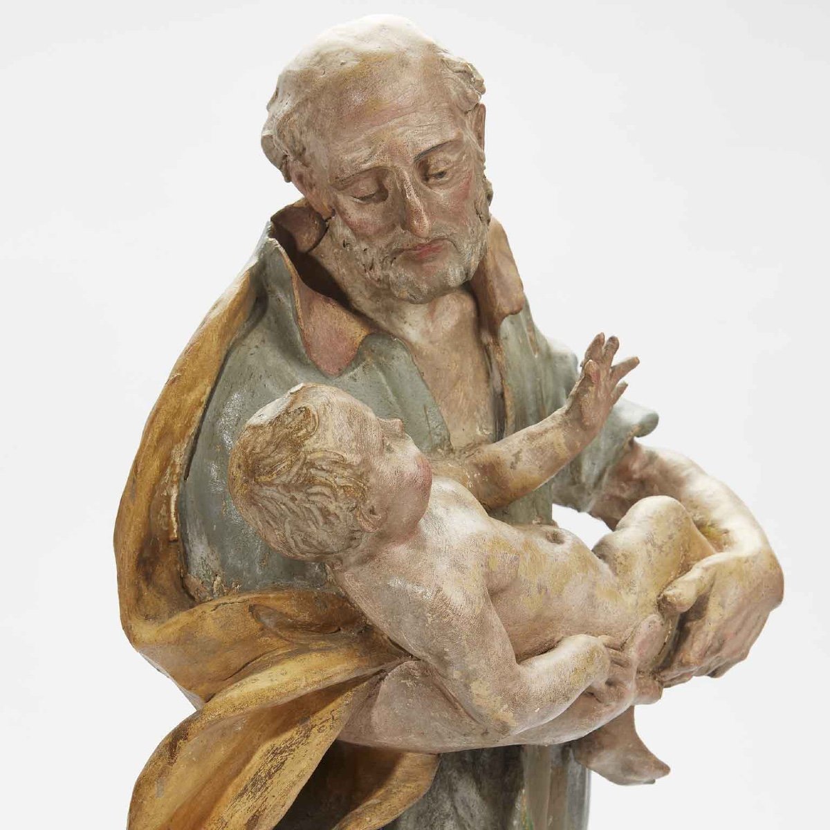 San Giuseppe con Bambino in Terracotta-photo-8