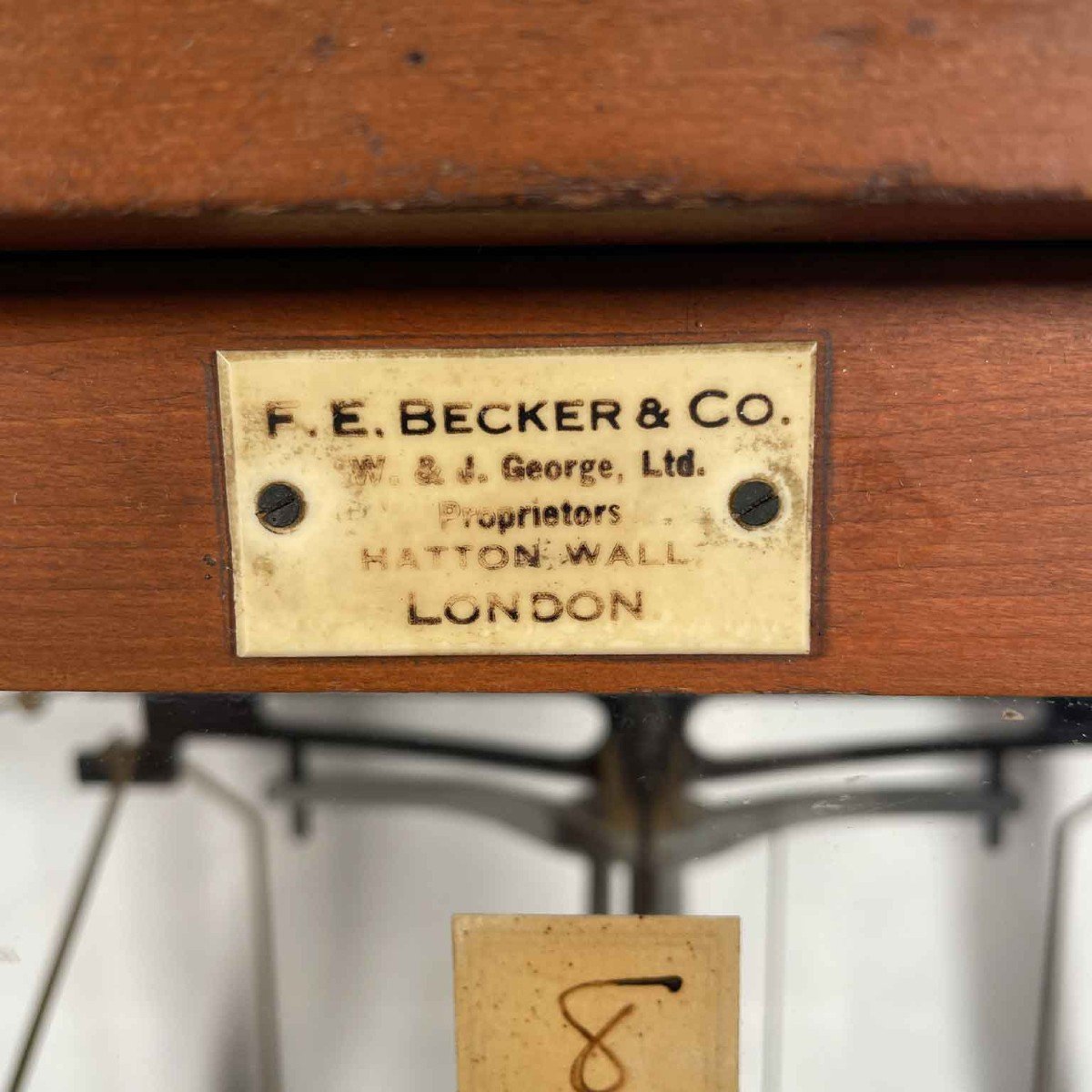 Antica Bilancia Da Farmacia F. E. Becker & CO Inglese Inizi 1900-photo-4