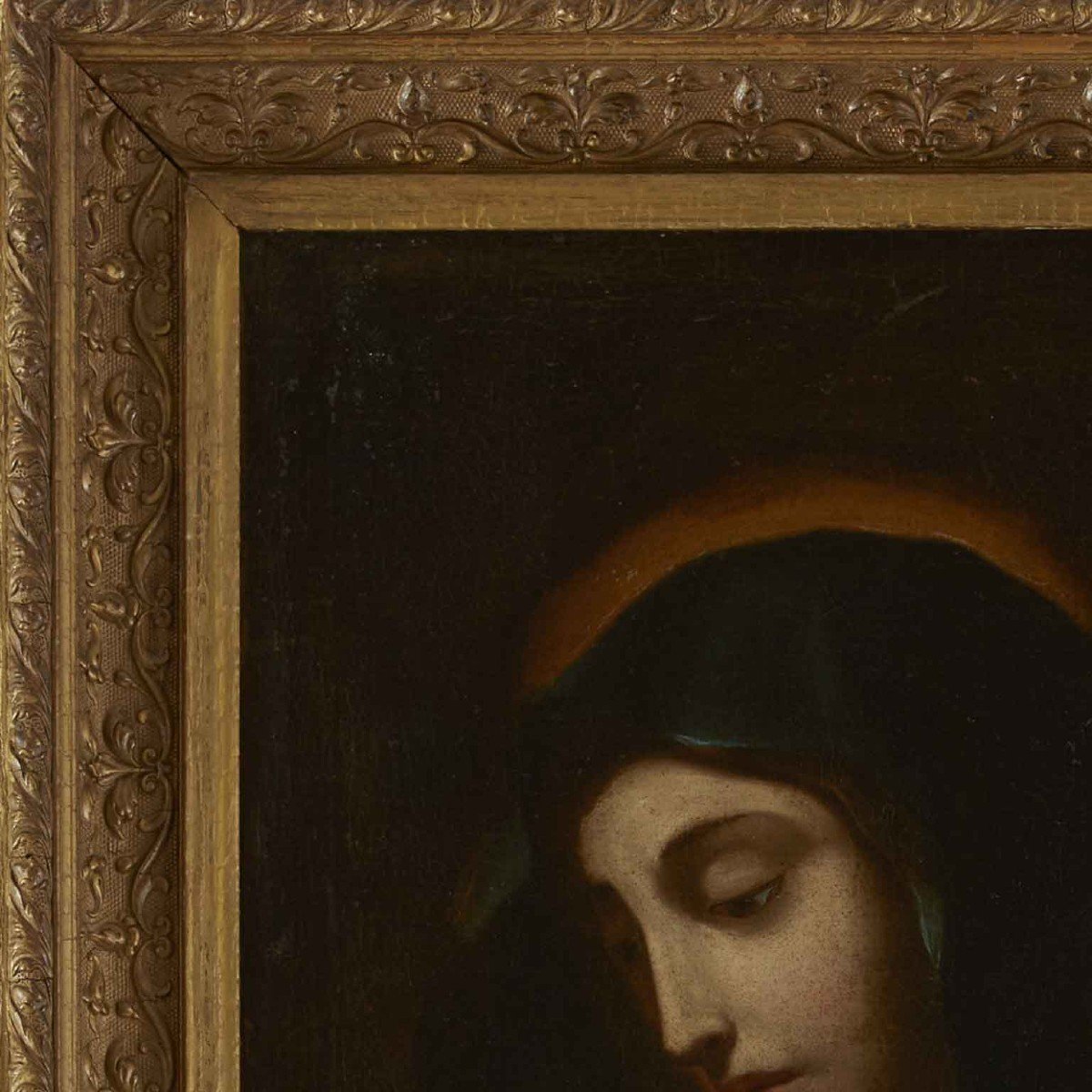Maria Addolorata Dipinto Religioso Italiano Del 1700 Olio Su Tela-photo-3