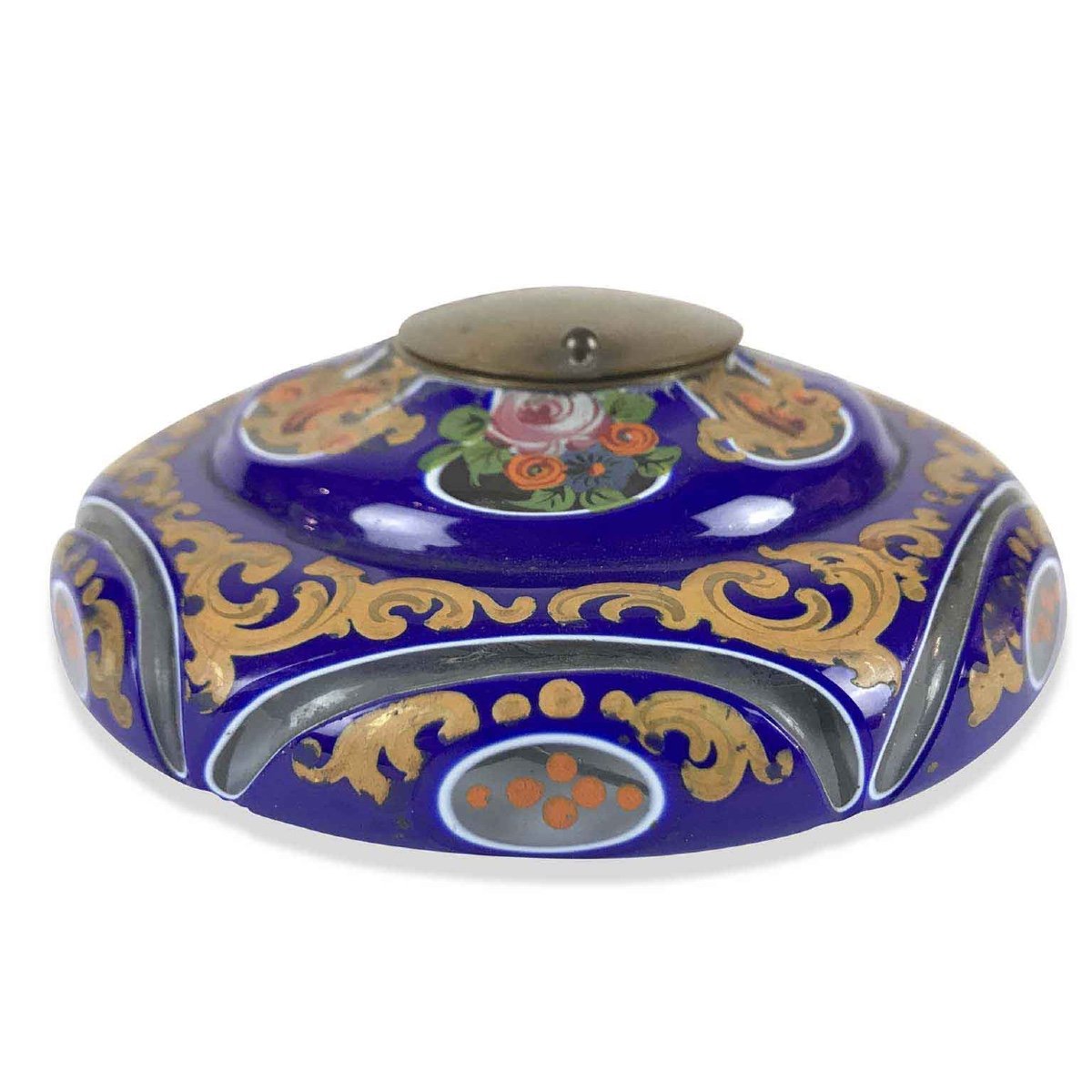 Calamaio in Vetro Biedermeier Judaica-photo-3