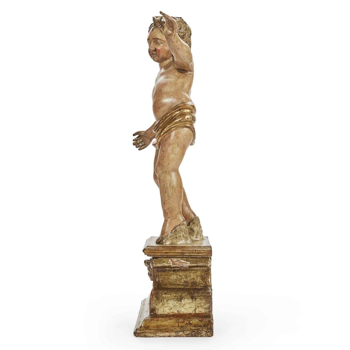 Coppia di Figure su Base Scolpita del 1700-photo-3