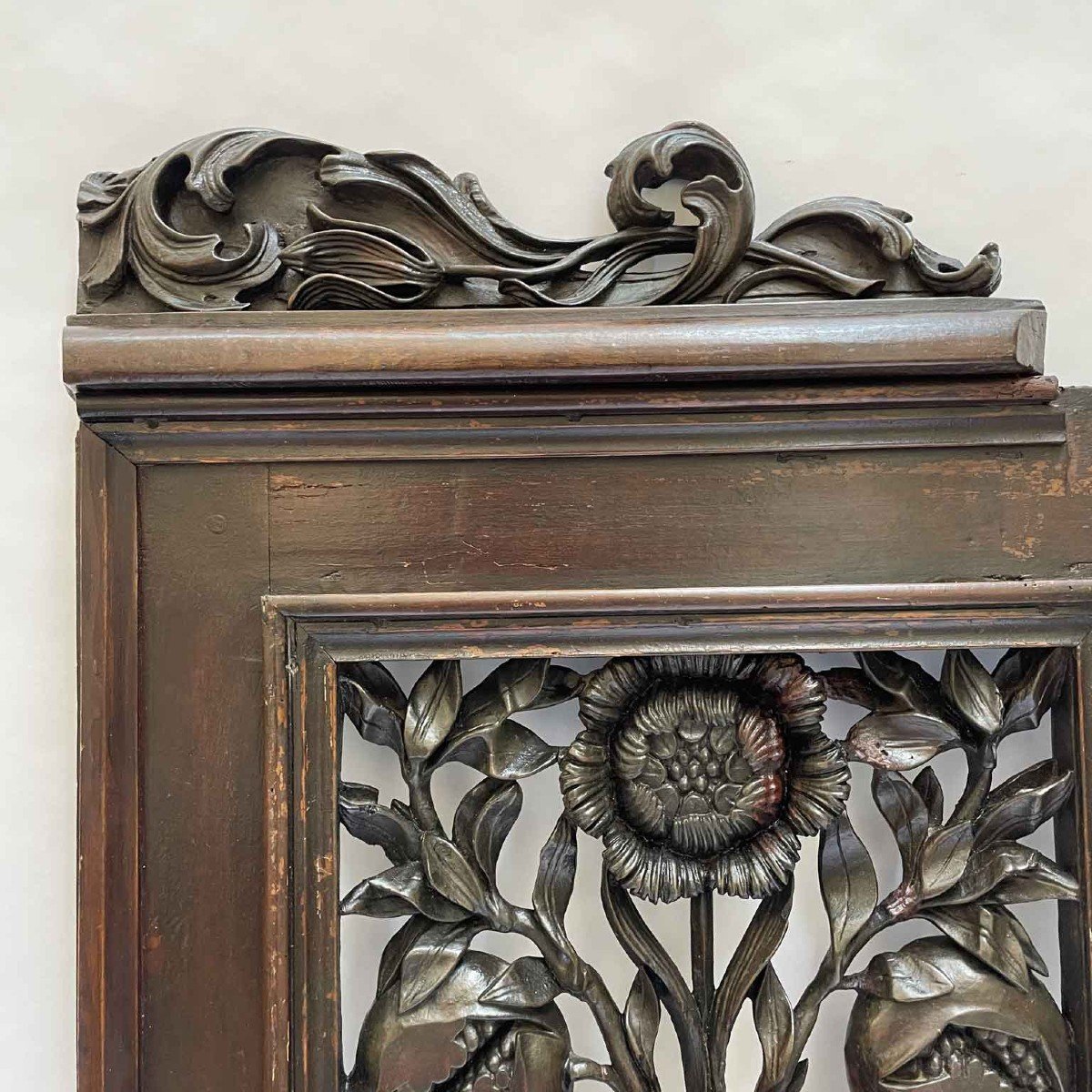 Cancello In Legno Intagliato Del 1700 Di Bottega Lombarda-photo-4