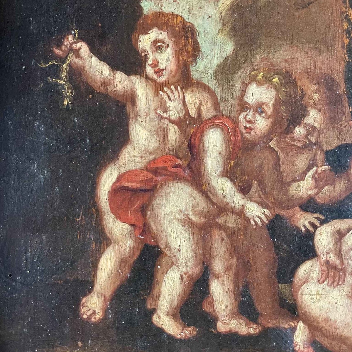 Coppia di Paesaggi con Putti-photo-4