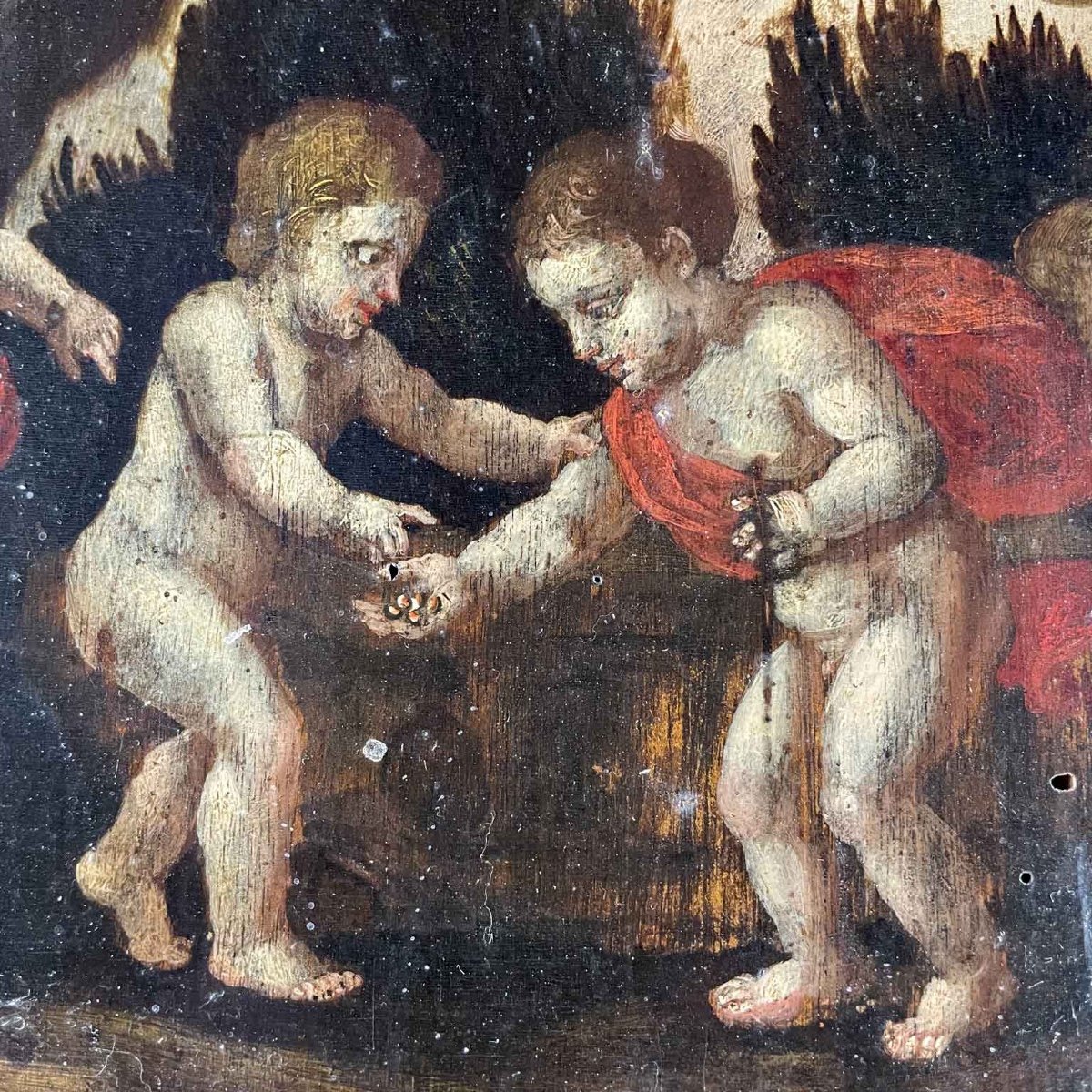 Coppia di Paesaggi con Putti-photo-1