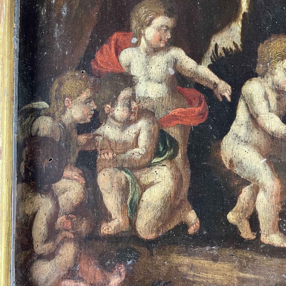 Coppia di Paesaggi con Putti-photo-2