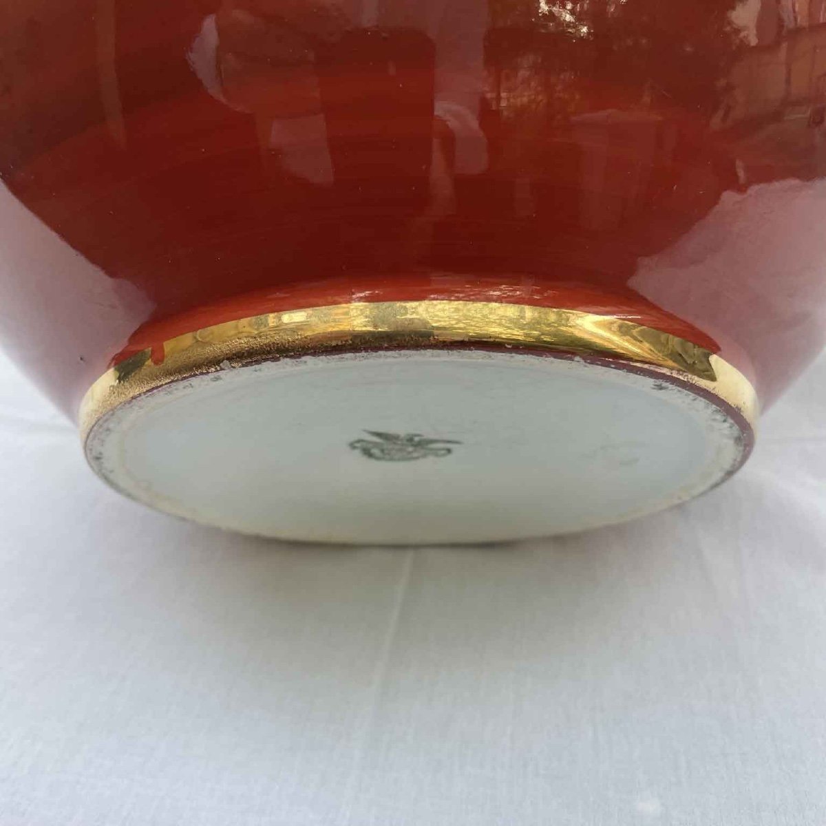 Guido Andlovitz Vaso Rosso e Oro Verbanum Stone SCI Laveno-photo-1