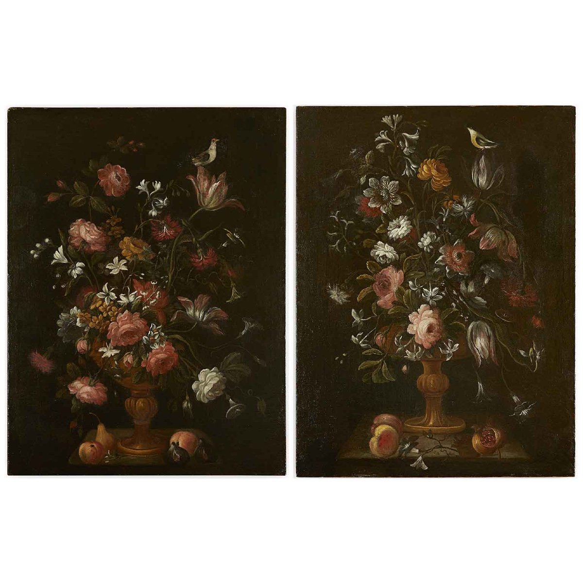 Coppia di Nature Morte di Fiori del 1600