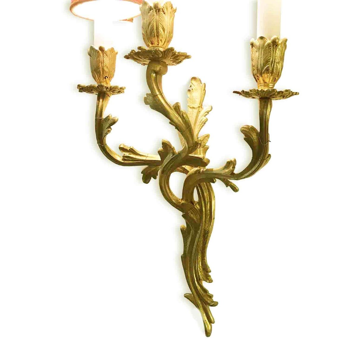 Coppia di Appliques in Bronzo Dorato-photo-2