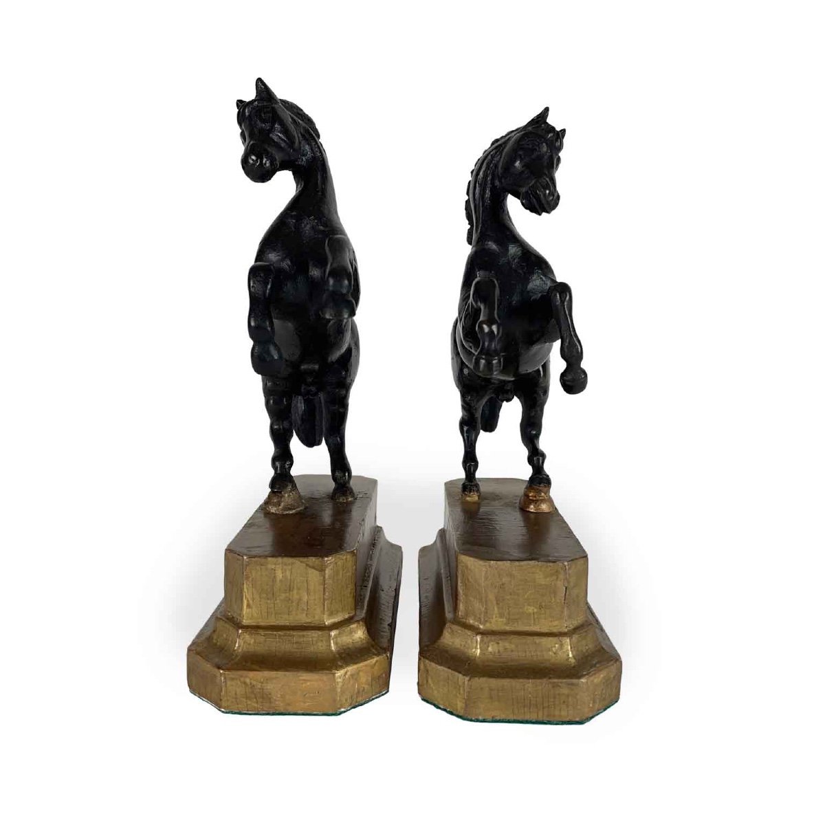 Coppia di Cavalli In Bronzo Sculture Grand Tour Inizi 1800-photo-3