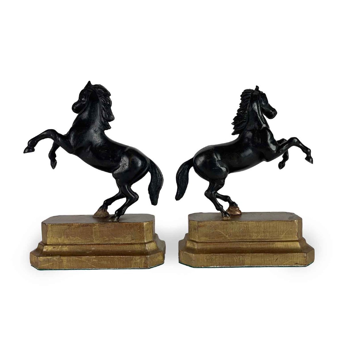 Coppia di Cavalli In Bronzo Sculture Grand Tour Inizi 1800-photo-4