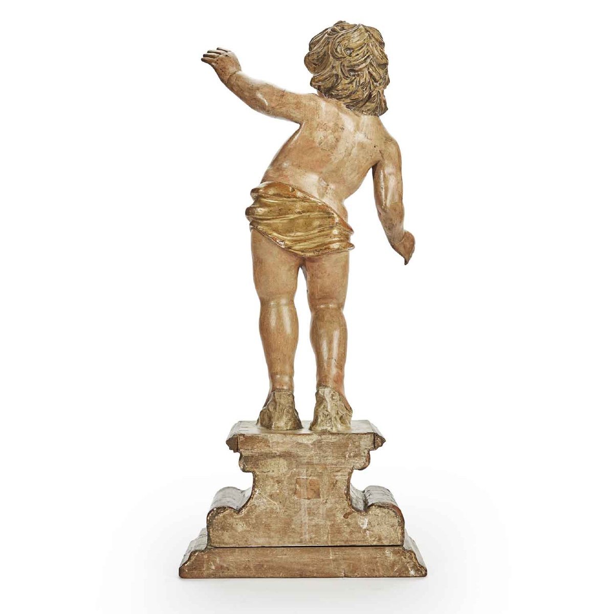 Coppia di Figure su Base Scolpita del 1700-photo-4