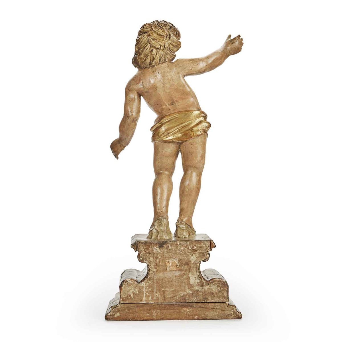 Coppia di Figure su Base Scolpita del 1700-photo-1