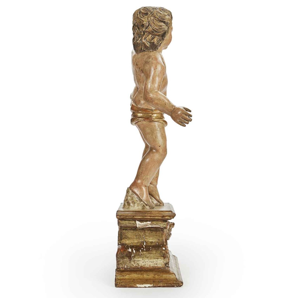 Coppia di Figure su Base Scolpita del 1700-photo-4