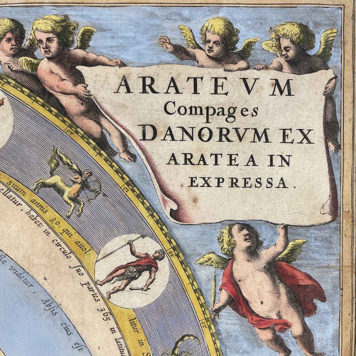 Cellarius Andreas Coppia di Mappe Celesti Acquarellate XVIII Secolo-photo-5