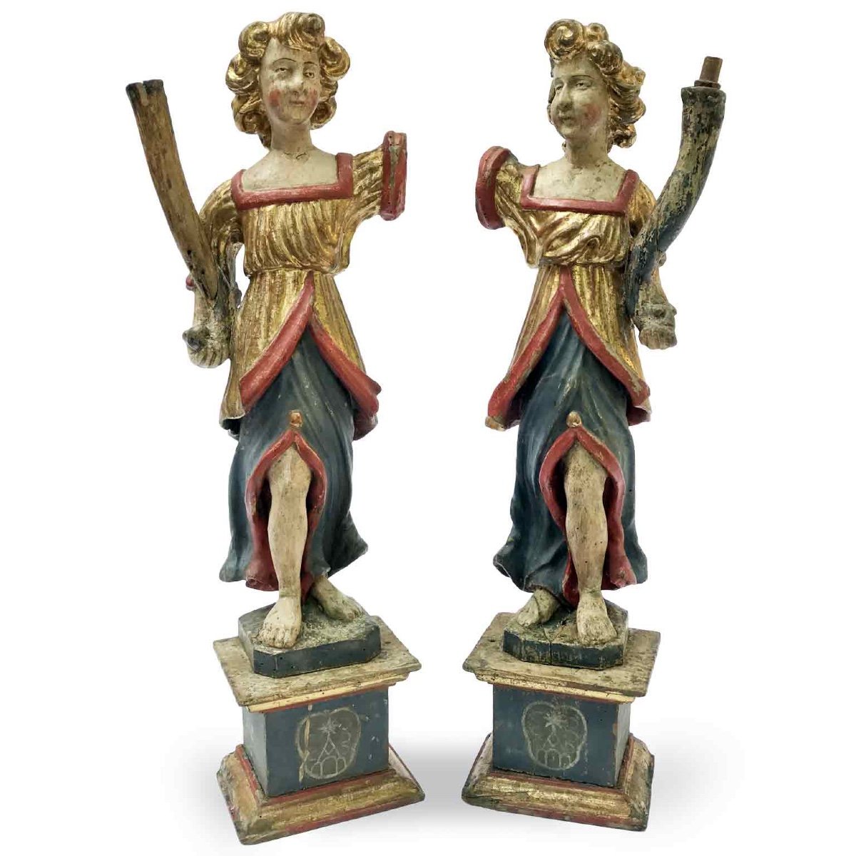 Coppia di Sculture Cornucopie del 1600-photo-2