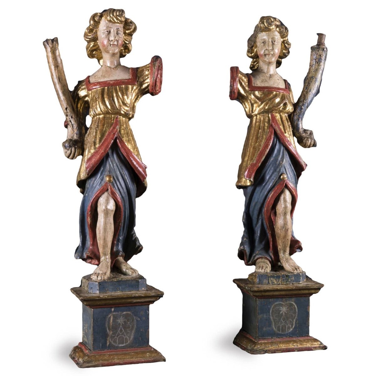 Coppia di Sculture Cornucopie del 1600