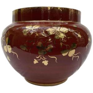 Guido Andlovitz Vaso Rosso e Oro Verbanum Stone SCI Laveno