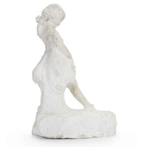 Prendoni Attilio Scultura di Bambina in Marmo