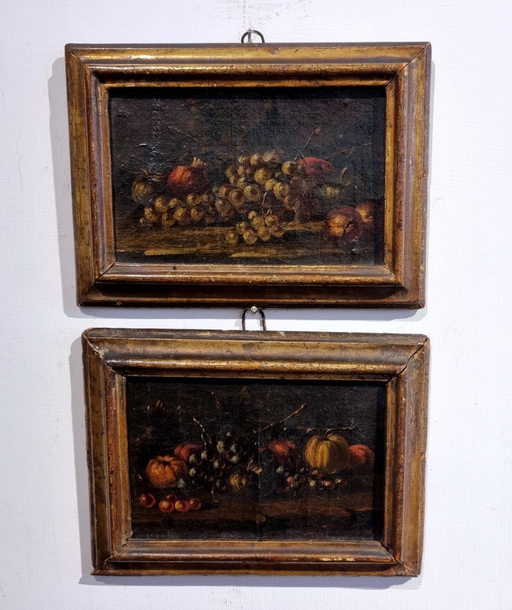 Dipinti ad olio "Nature morte" di frutta