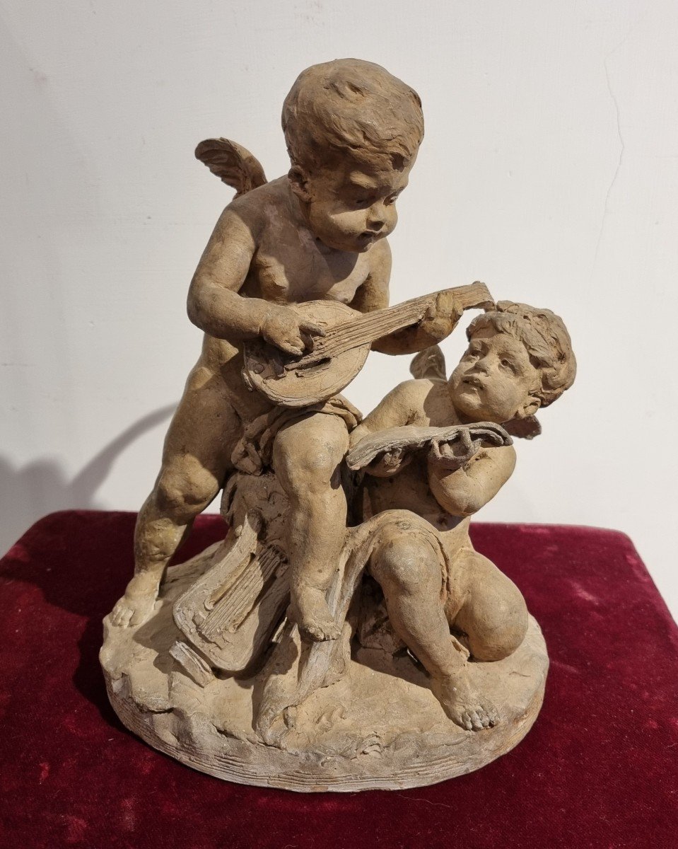 Terracotta,Putti musicanti