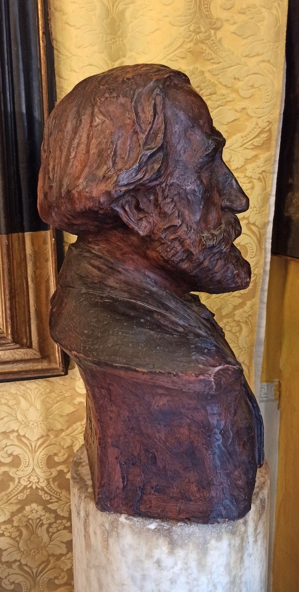 Giuseppe Verdi,busto in terracotta-photo-3