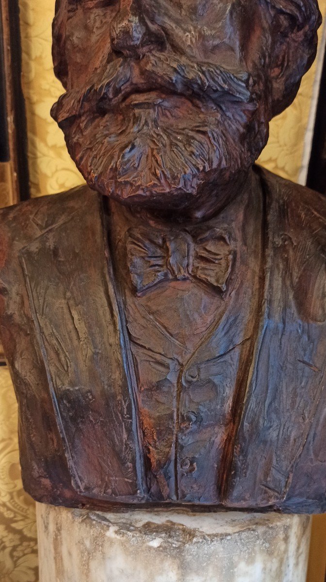 Giuseppe Verdi,busto in terracotta-photo-4