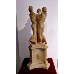 Le Tre Grazie, scultura Neoclassica in alabastro,Grand Tour