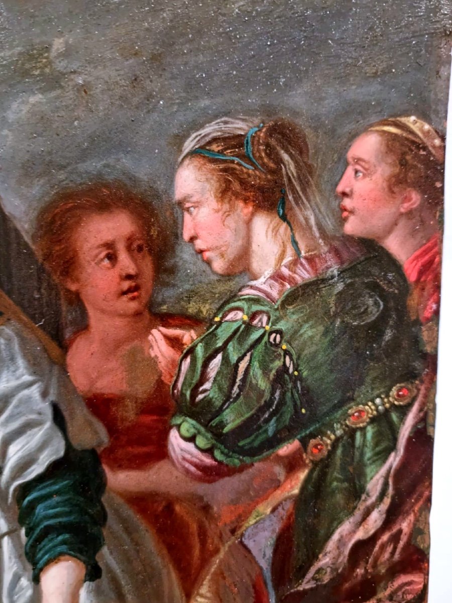 Matrimonio mistico di santa Caterina. Olio su rame. Willem van Herp 1614-1677)-photo-5