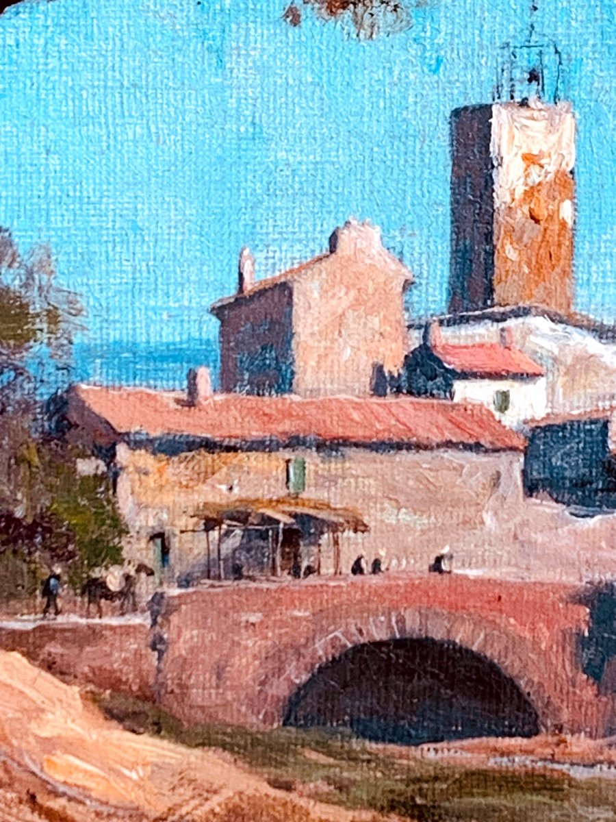 William Baptiste Baird.Vue de Saint Raphaël. Olio tela 46x33-photo-2