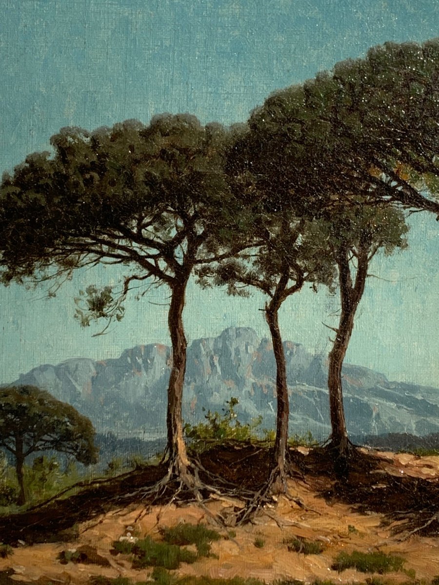 William Baptiste Baird.Vue de Saint Raphaël. Olio tela 46x33-photo-3