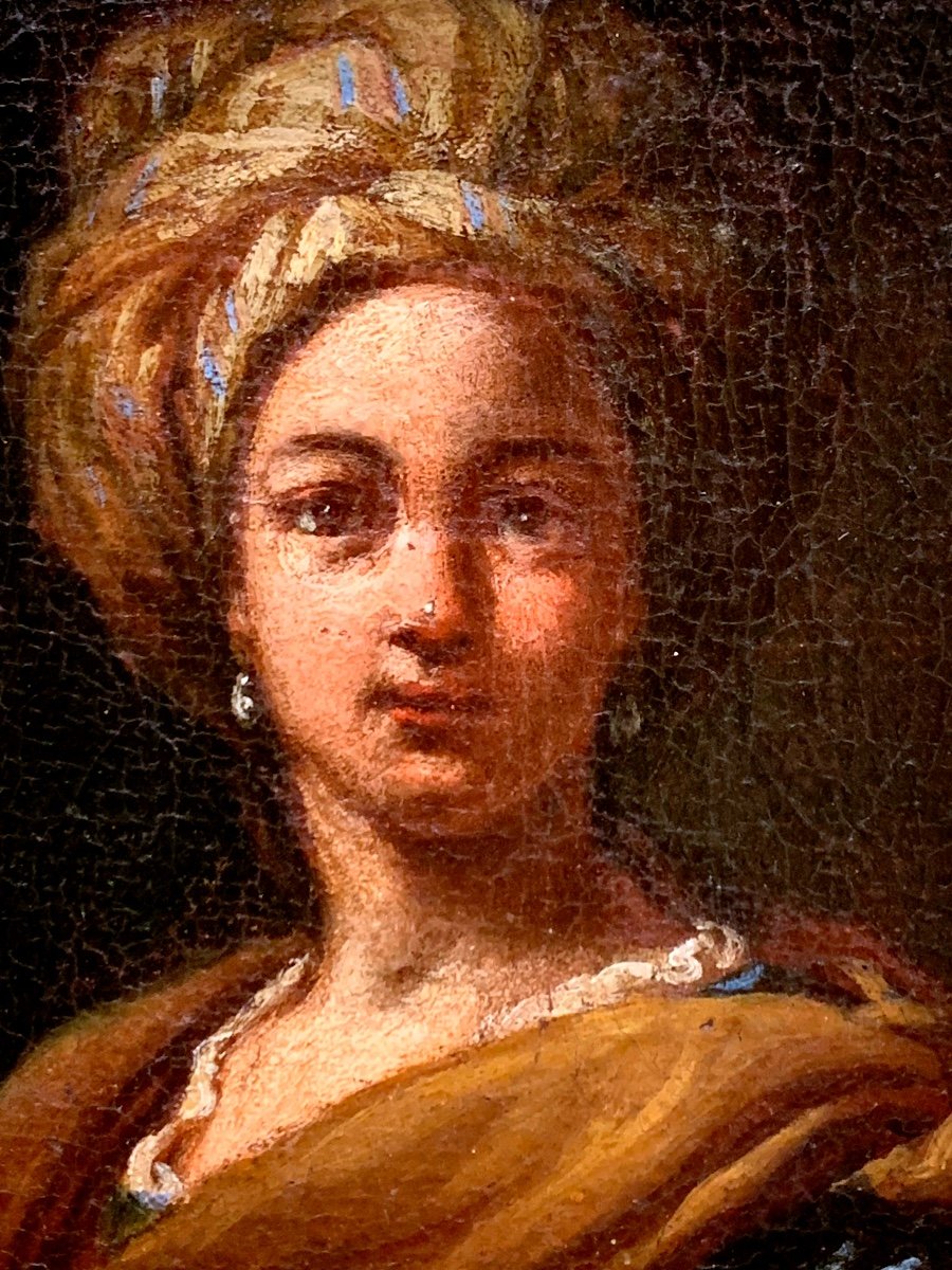 Ritratto di sibille. Olio su tela 16x13. Scuola Emiliana del XVII secolo.-photo-5