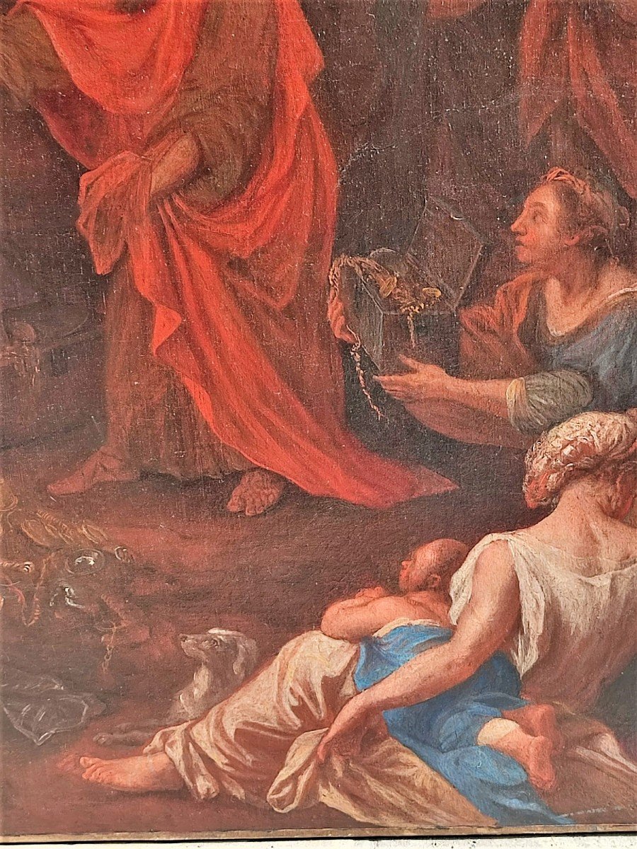 Nicole Pierre Loir (Parigi 1624-1679)  ''L' Adorazione del Vitello d'oro ",-photo-2