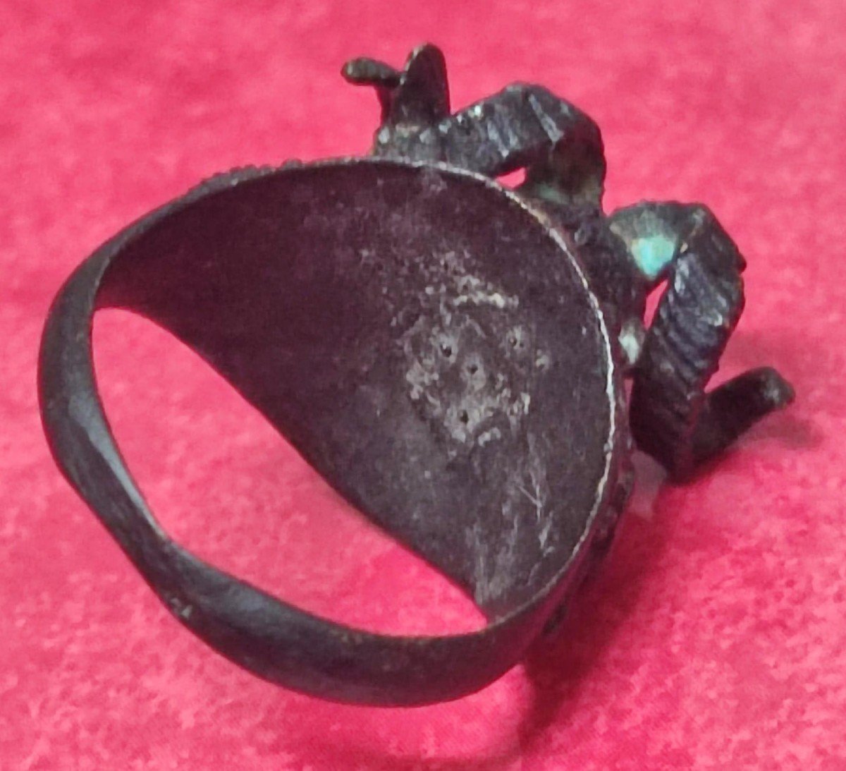 Baphomet - anello templare in bronzo rappresentante la testa del caprone-photo-3