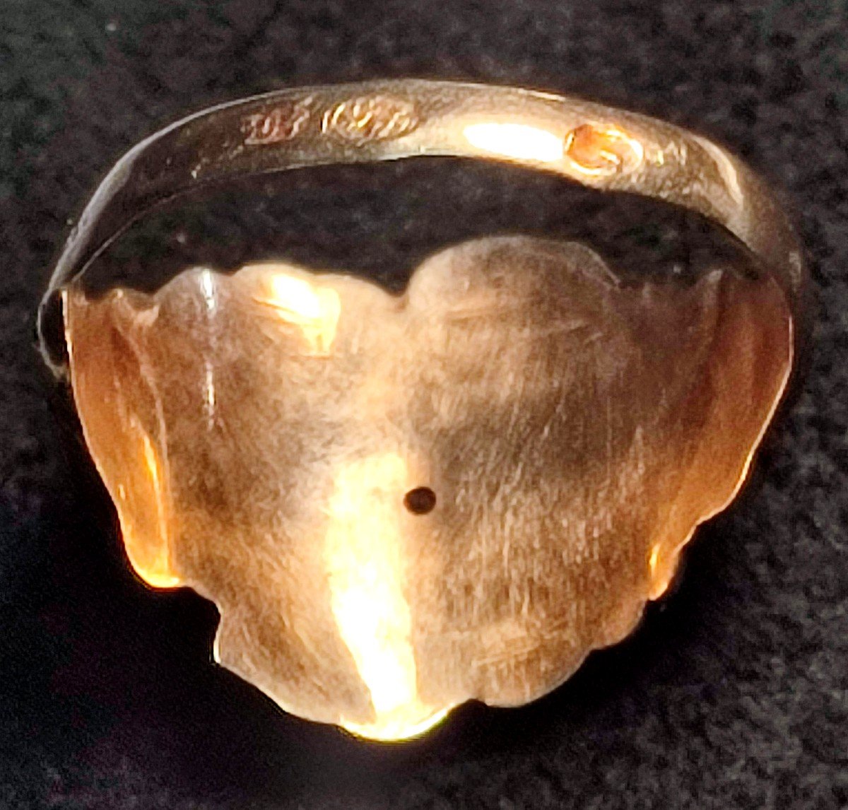 Anello borbonico  Carlo X , punzoni siciliani 1820-25. Smalto policromo a  fiori e foglie-photo-1