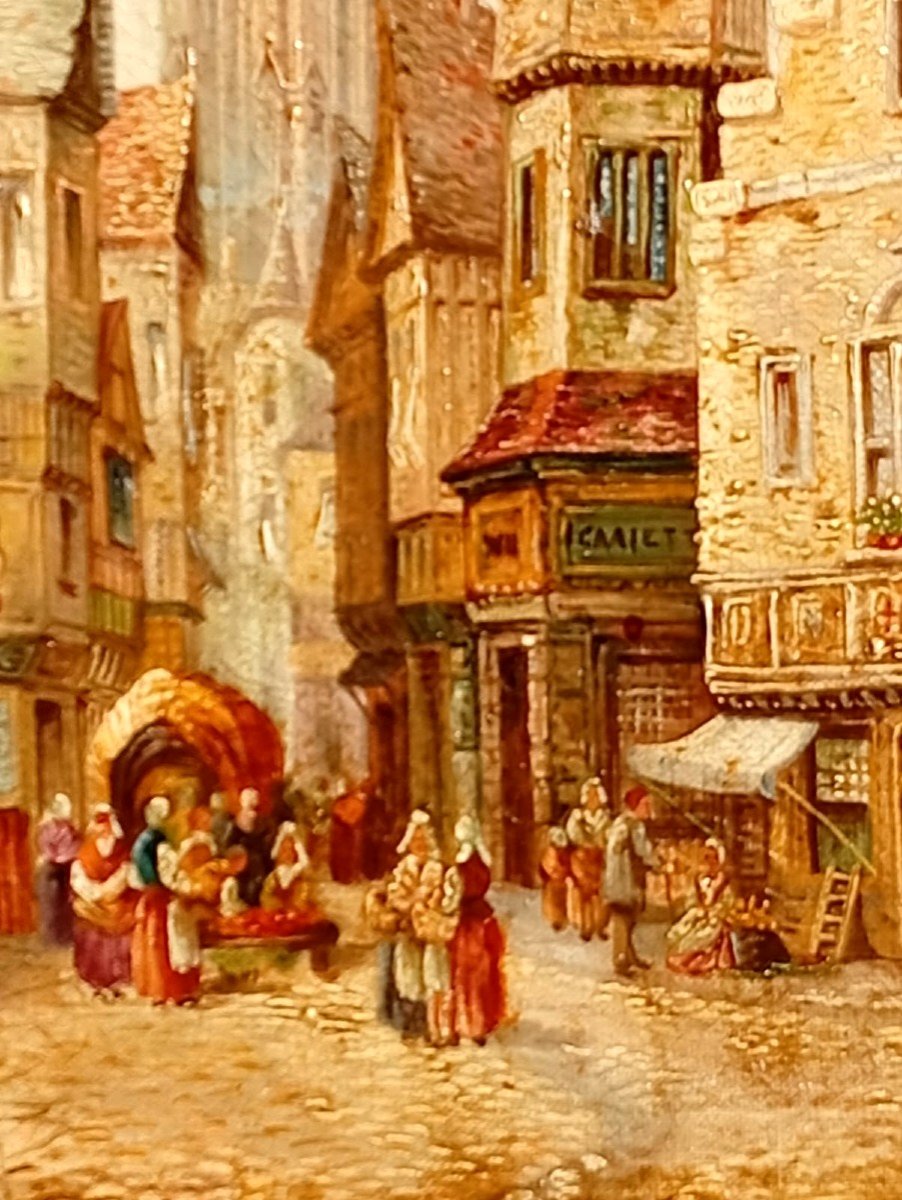 Mercato sotto la cattedrale . Jacob Jacobson 1840 circa.-photo-2