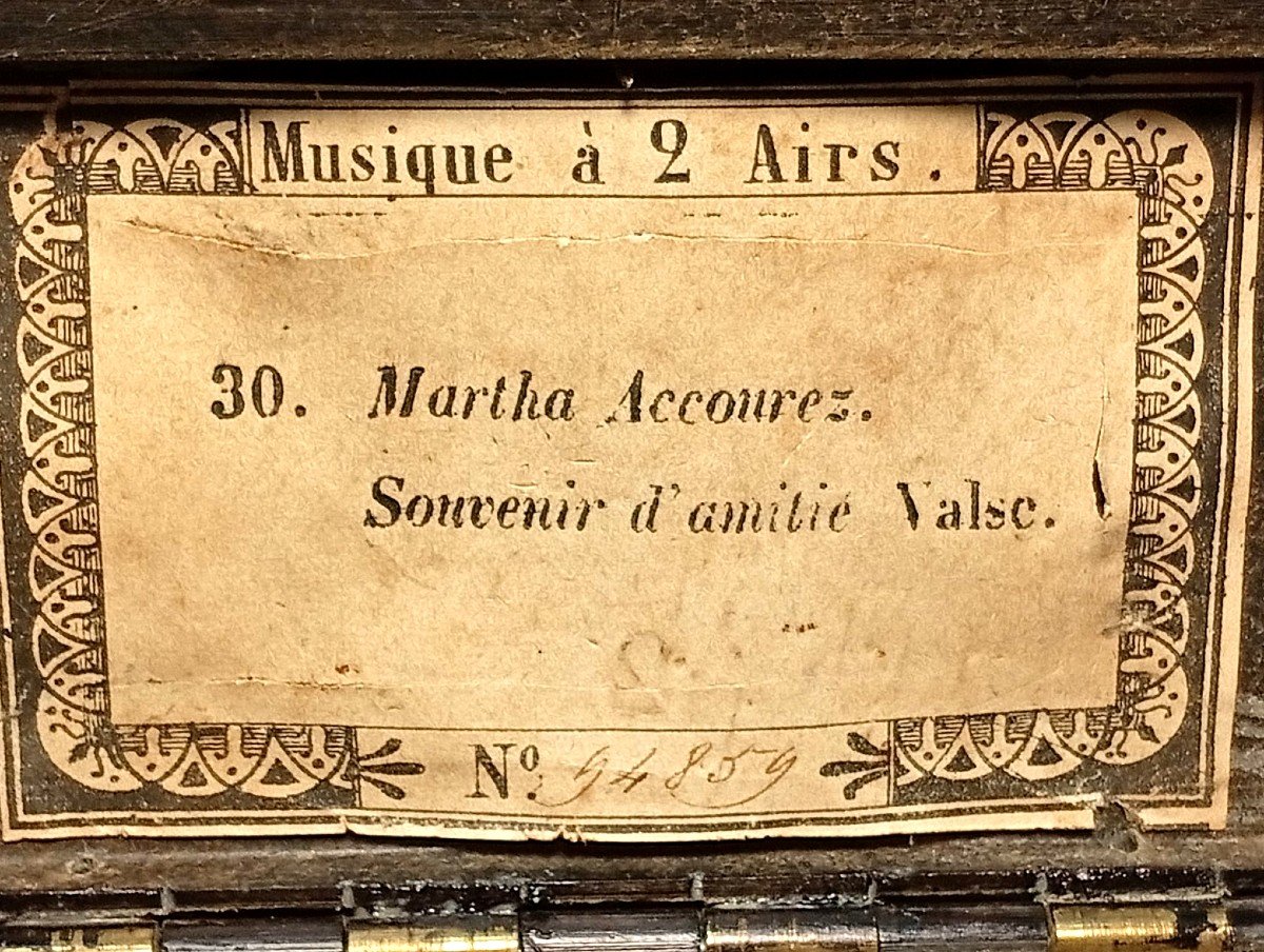  Tabacchiera in corno scuro e biondo, con carillon funzionante. Parigi epoca Carlo X. -photo-4