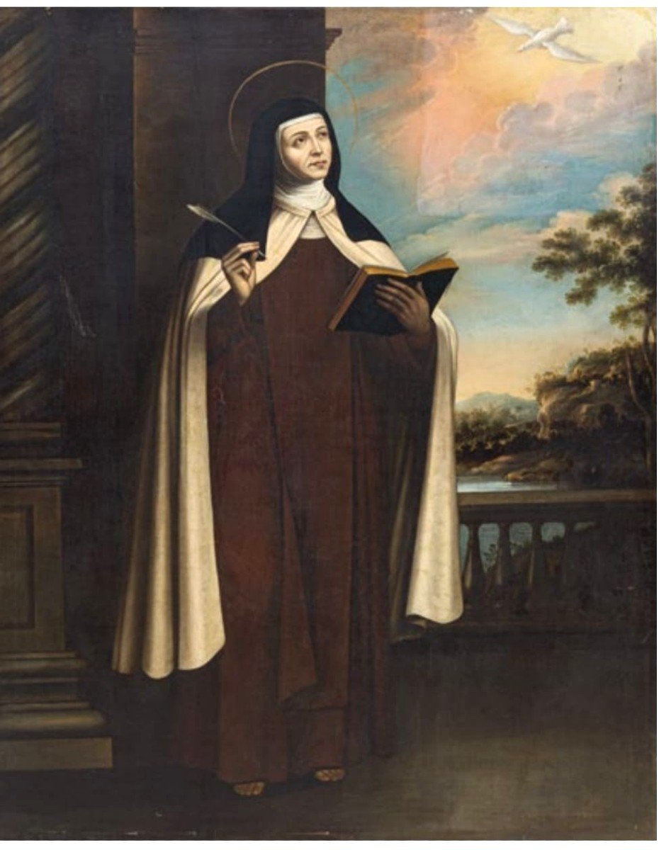  Francisco Zurbaran. Santa Caterina da Siena. L'opera databile tra il 1630-50 