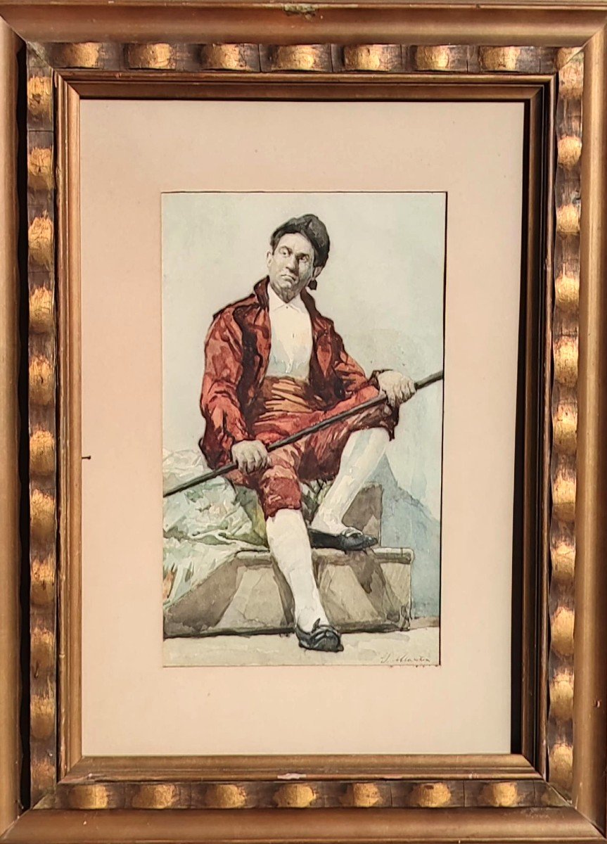 Salvatore Marchesi 'Il Cerimoniere in raso rosso'  Palermo- Parma 1890 circa-photo-2