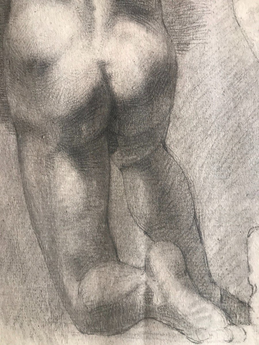 Disegno di Accademico - 1790 -1810 Academia nudo maschile - Italia  academie Francia - -photo-1