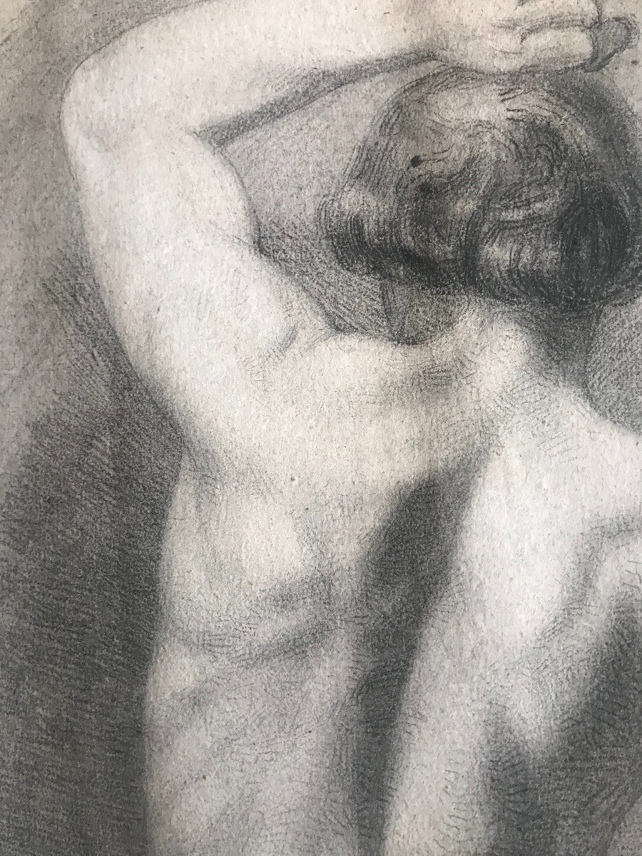 Disegno di Accademico - 1790 -1810 Academia nudo maschile - Italia  academie Francia - -photo-3