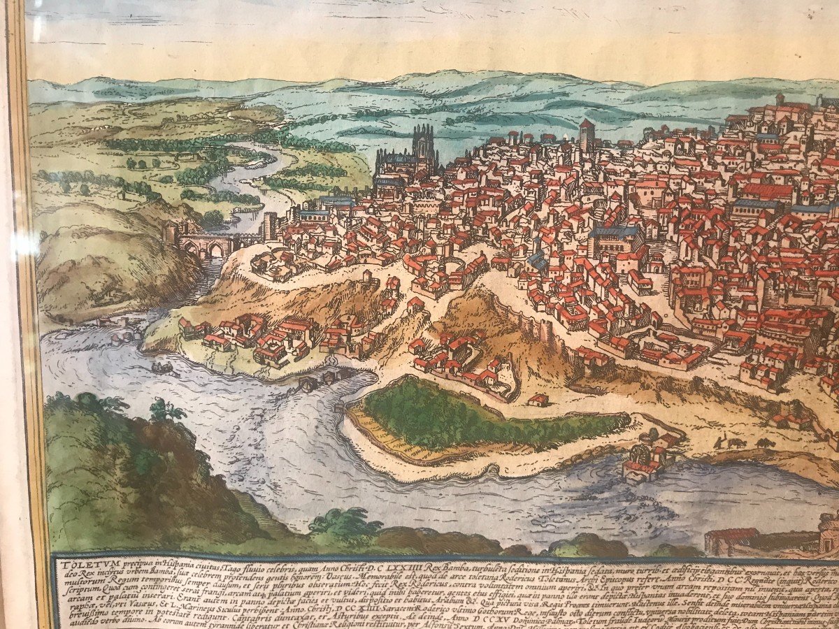Toledo, Valladolid -Georg Braun And Frans Hogenberg - Spagna - acquaforte 1599-photo-4