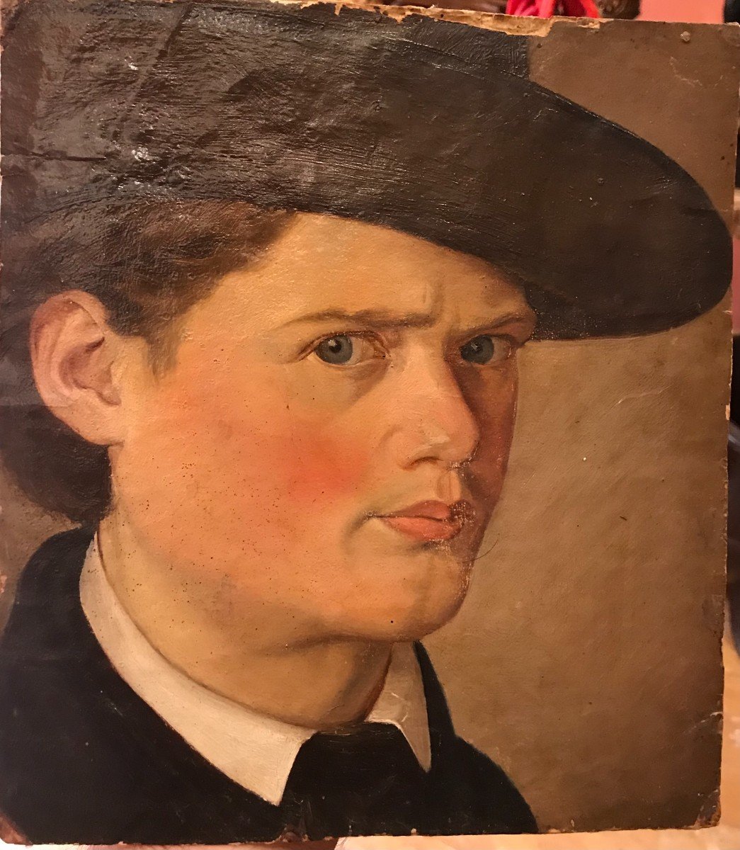 Ritratto di uomo con cappello -1820 ca  - Italia  Germania Francia  Grand Tour