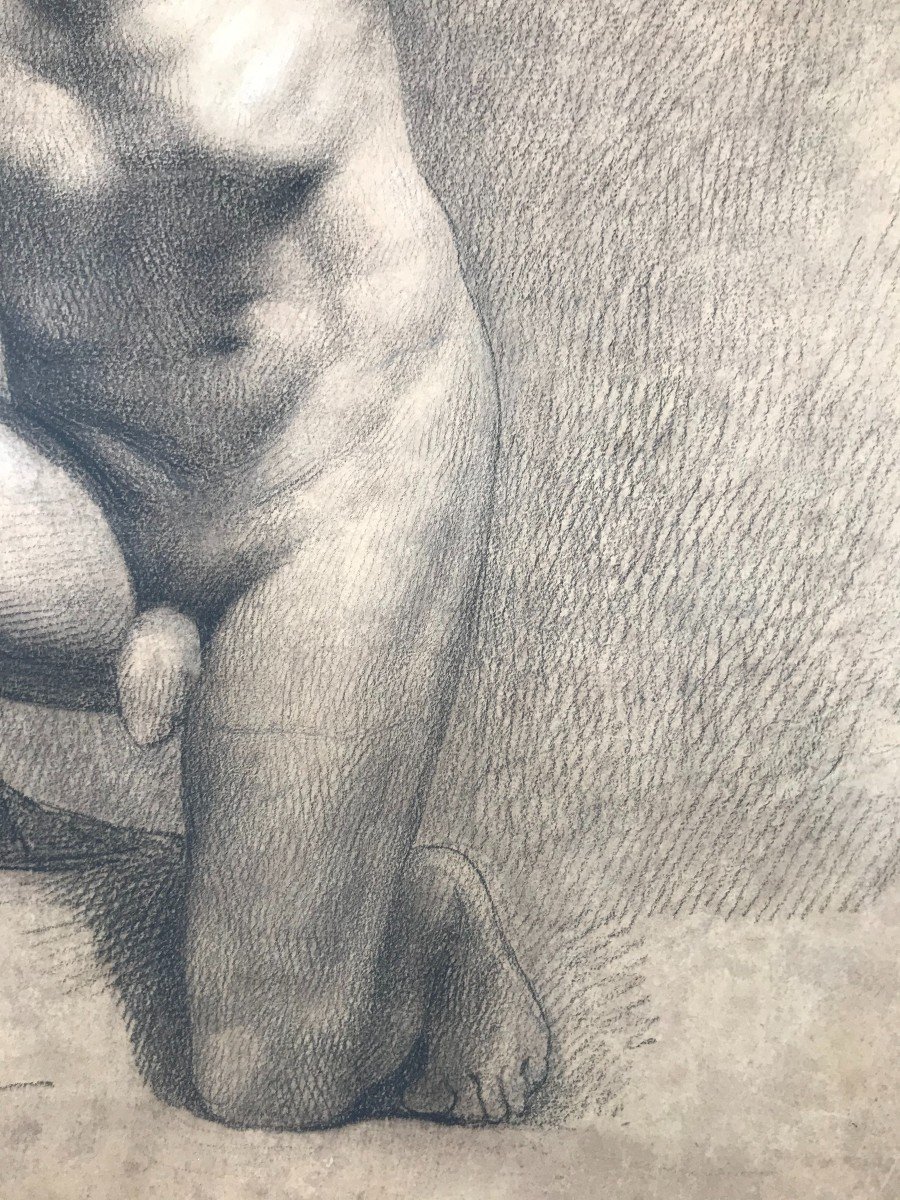 Nudo maschile accademico- Accademia nudo uomo - Italia Francia 1820 ca-photo-3