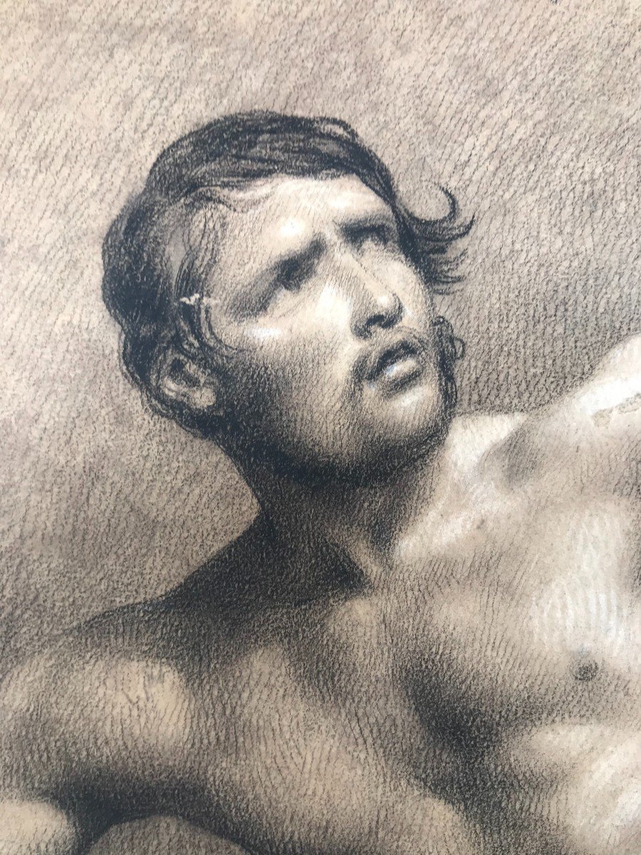 Nudo maschile accademico- Accademia nudo uomo - Italia Francia 1820 ca-photo-4