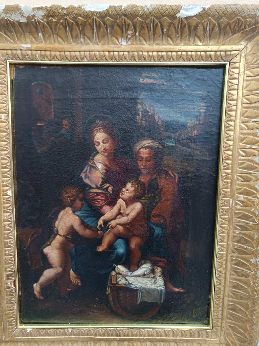 sacra famiglia inizi 800 da un dipinto di Raffaello detto La Perla-photo-3