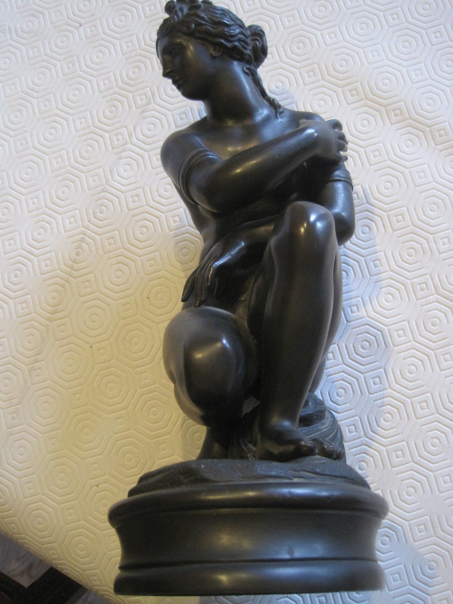 Statua in bronzo della Venere Accovacciata,  Italia, 19mo secolo