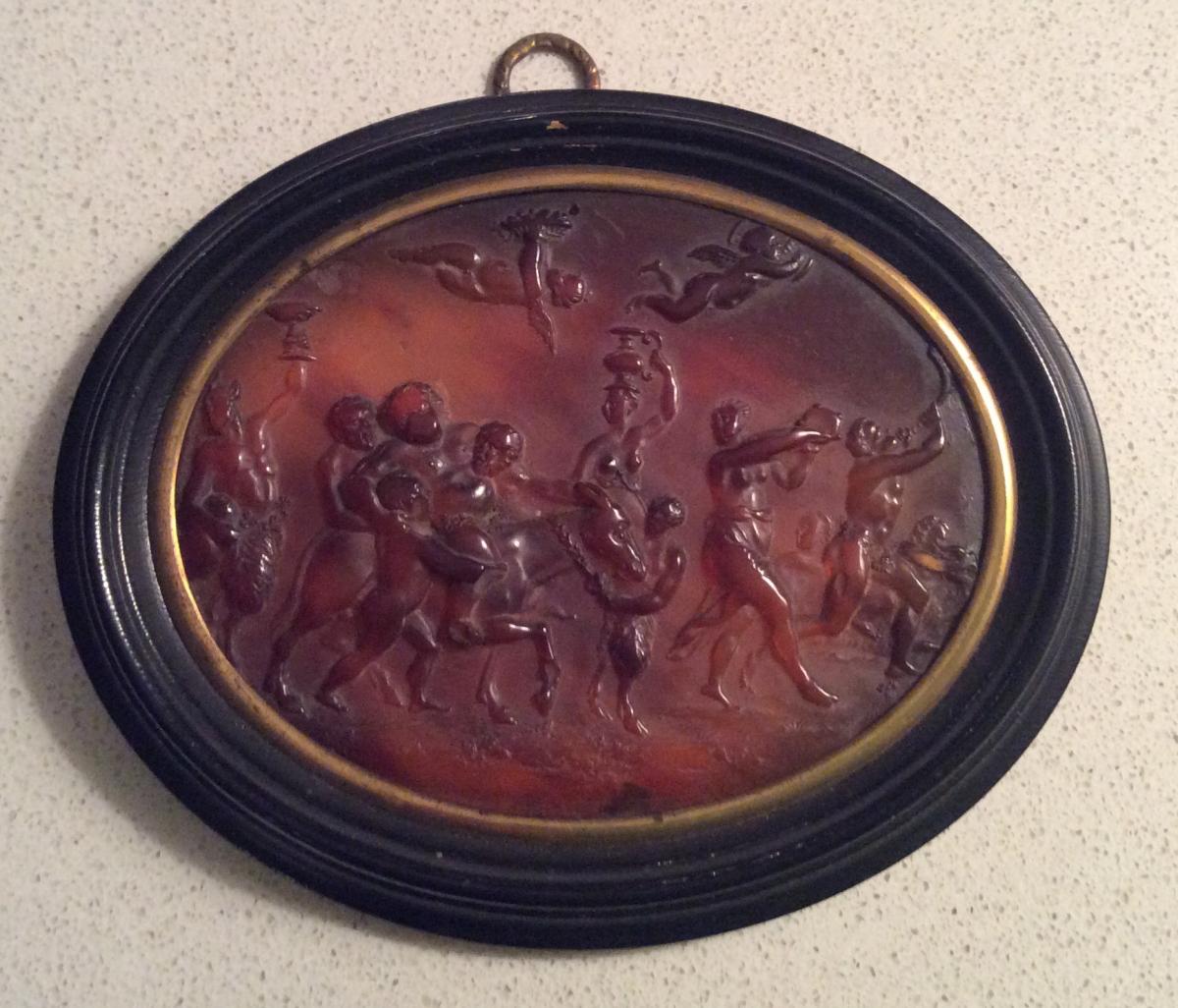 Plaquette En écaille Représentante Un Bacchanal, XVIIe